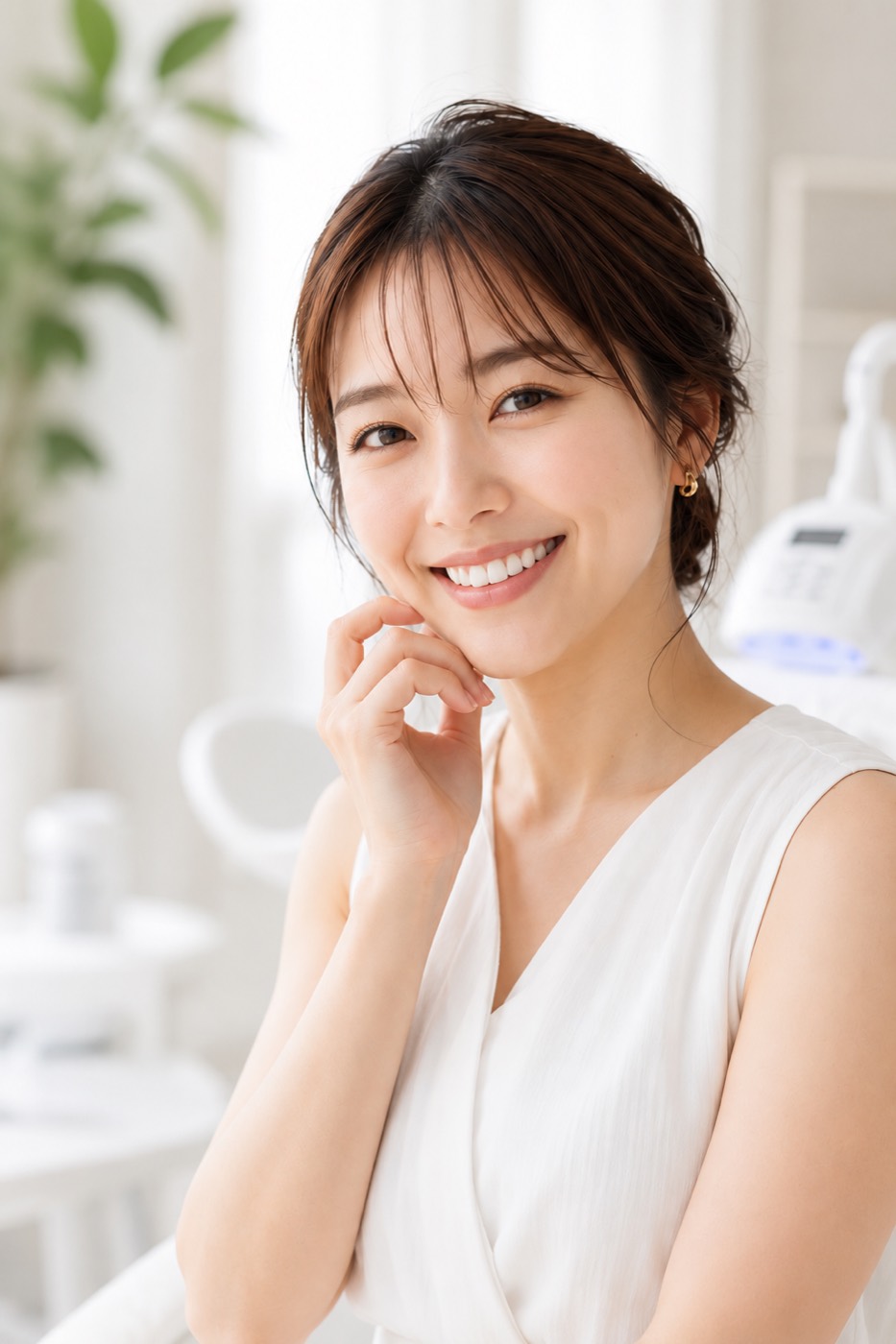 サロンで微笑む女性のイメージ